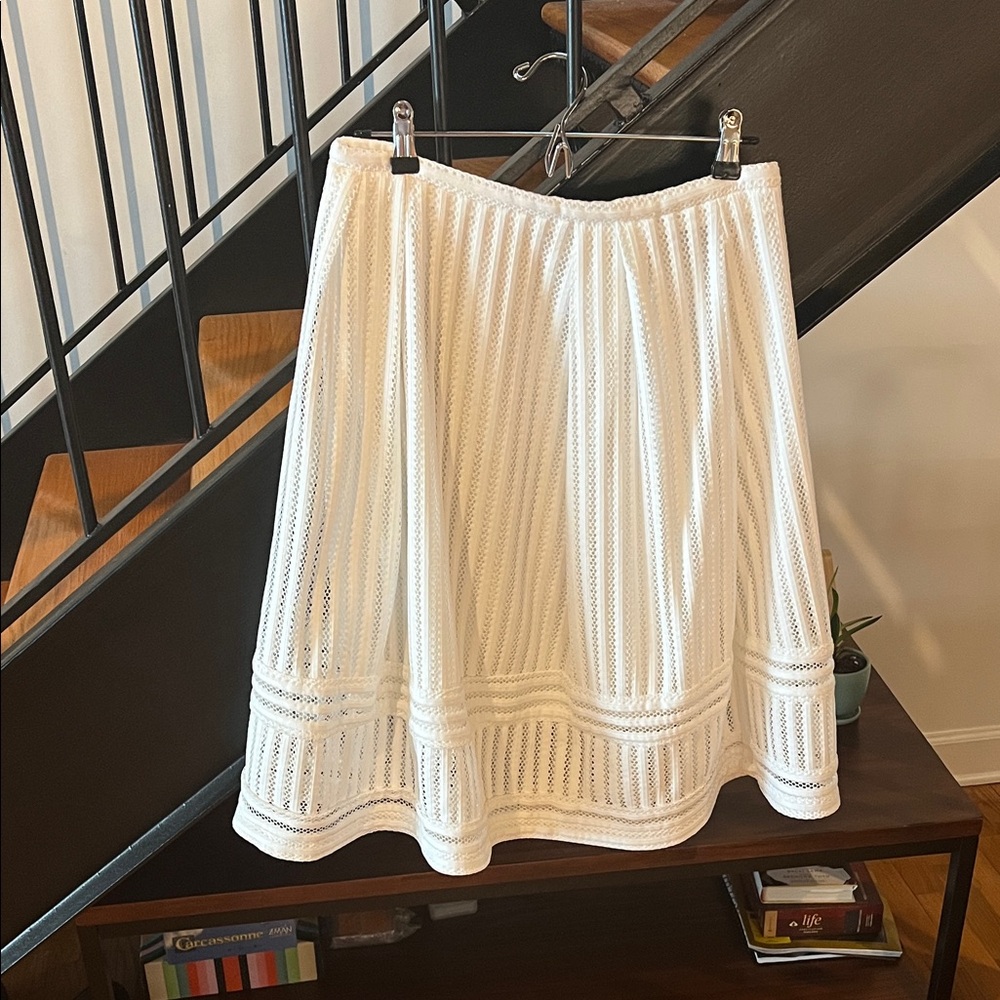 Elegant White Lace Skirt
